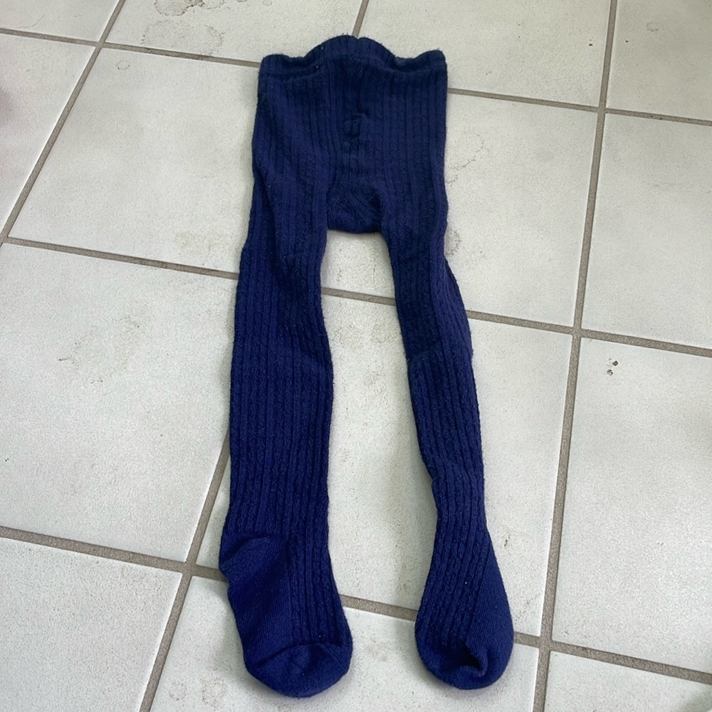 HB navy blue thick tights. Size 18-24 months.